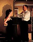 Jack Vettriano Between Darkness and Dawn painting